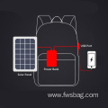 Water Resistant Luminous Logo Solar Charging Backpack